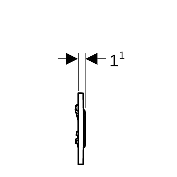 Geberit Typ 10 BetPl. für UR-Strg. pneum. Sp rund, chrom matt, Etc/ hgl.verchr.