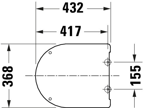 Duravit Univ.WC-Sitz D-shaped Tief 432mm Ülap Absenkaut. abnehmb. Scharn. Edelst. Wß