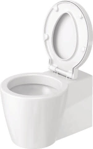 DU Wand-WC Starck 1 575 mm Tiefspüler, Durafix, weiß WonderGliss