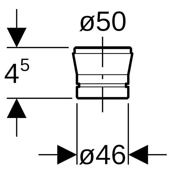 Geberit Standrohrkonus mit O-Ring d50/46