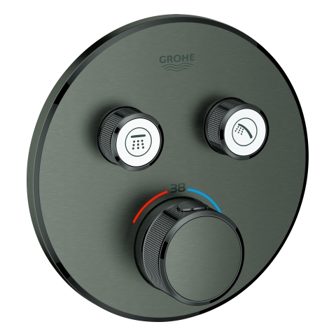 GROHE Thermostat Grohtherm SmartControl 29119 FMS rund 2 ASV hard graphite geb.