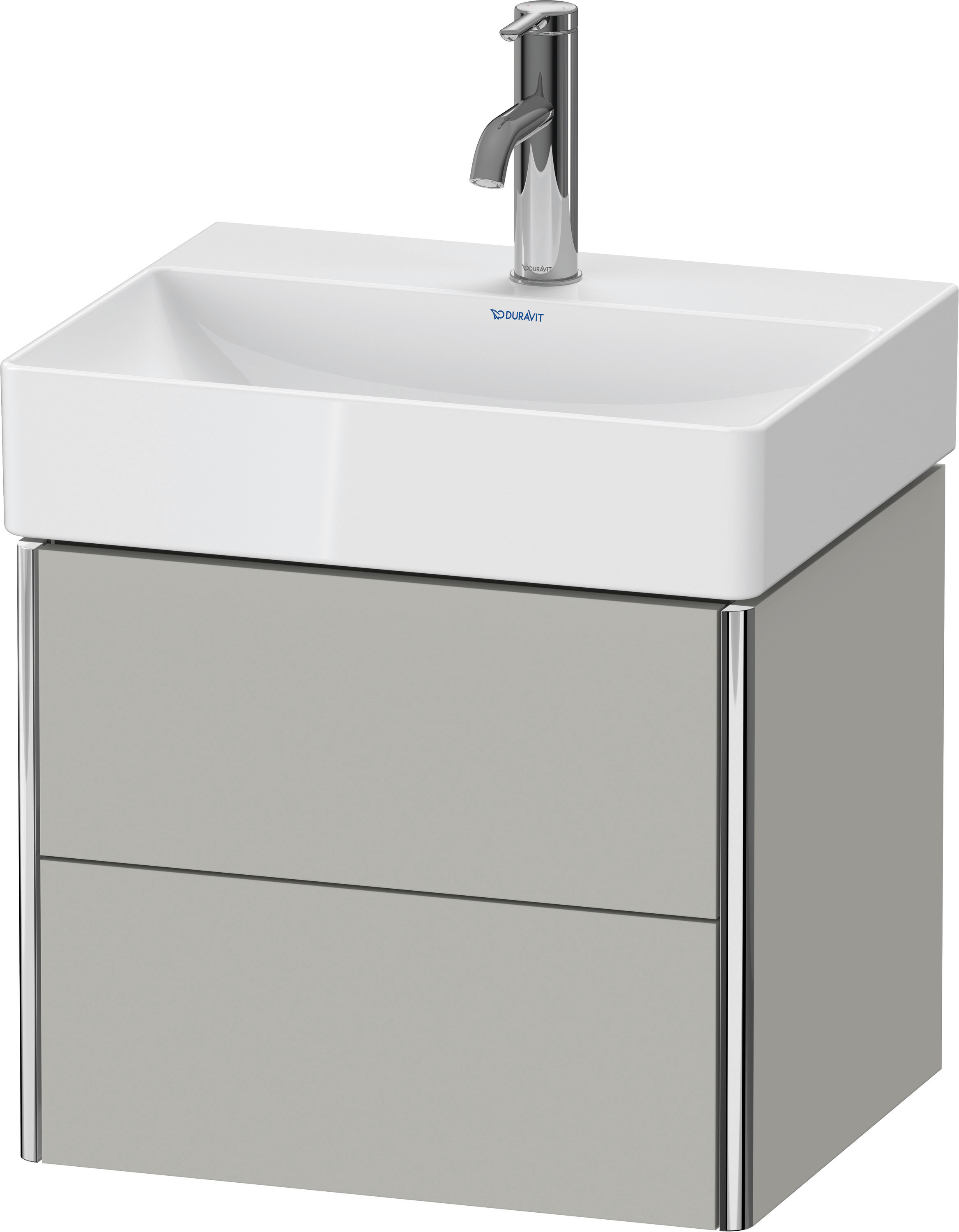 Duravit WTU XSquare wandhängend, 2 Schubk. 397x484x390mm, Betongrau Matt