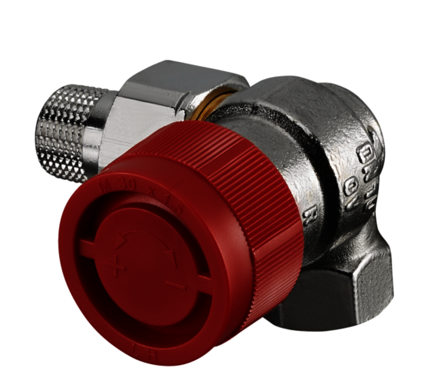 OVENTROP-Thermostatventil "AF" DN10, R 3/8", PN10, Winkeleck rechts
