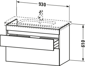 Duravit WTU wandh. DuraStyle 448x930x610mm 2SchKa,232010,nussbaum d./basalt matt