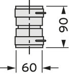 Vaillant Verbindungsstück für flexibles Abgassystem DN 60, PP