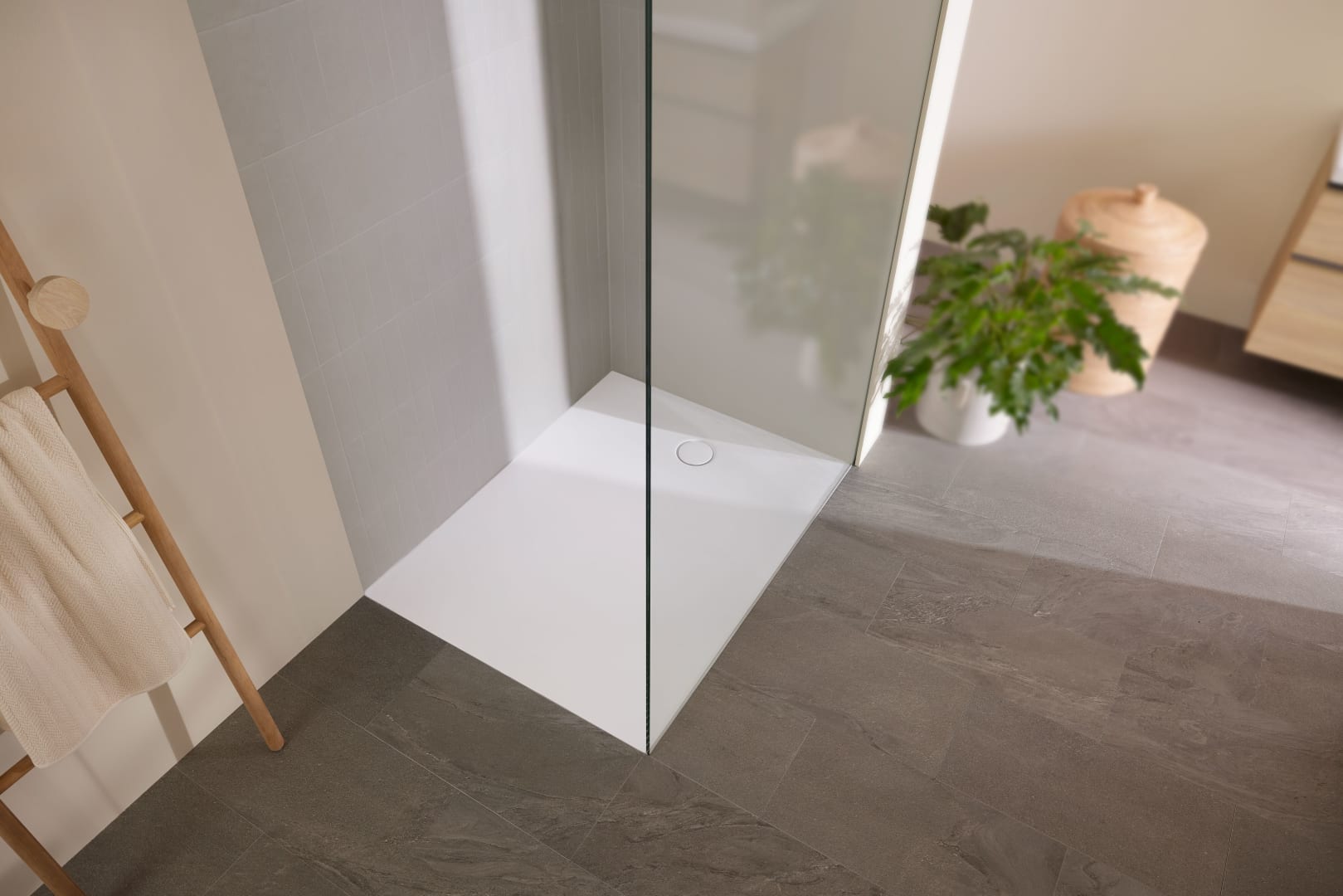 Geberit CleanFloor30 Duschfläche 120 x 90 cm integriert, mit Dichtvlies, weiss matt