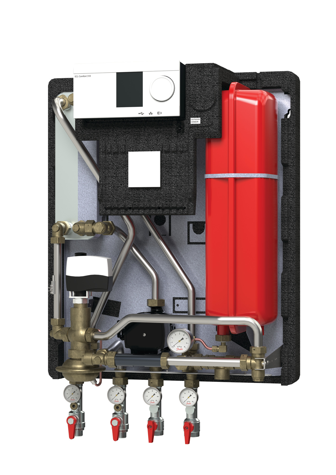 Danfoss Hausstation VXe Solo H, 1 HE:20kW, ECL310/A237