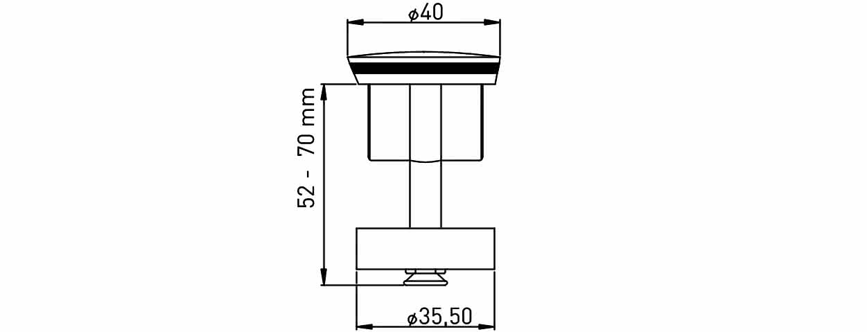 Excenterstopfen Standard 11/4" d.40mm 100092