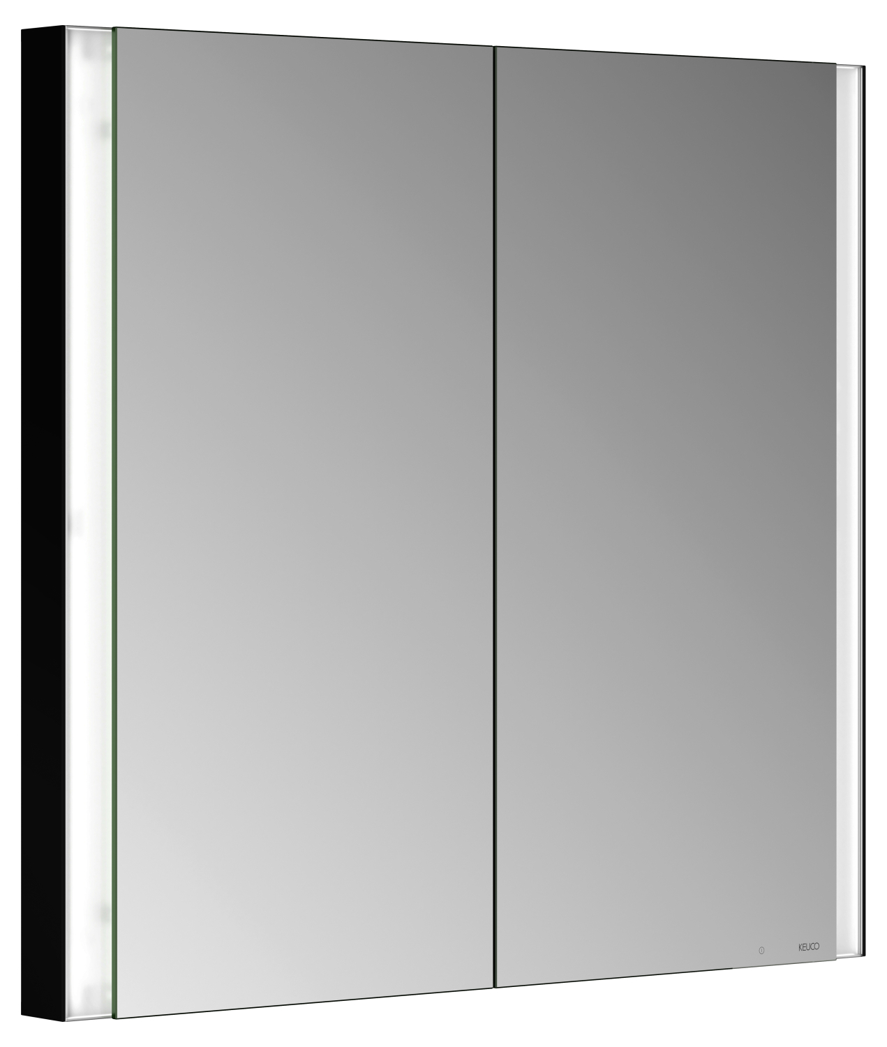 ACTIS Spiegelschrank BASE Alu LED-Bel. WEB 800x710x115mm 2-türig Korpus schwarz ACTIS Spiegelschrank BASE Alu LED-Bel. WEB 800x710x115mm 2-türig Korpus schwarz