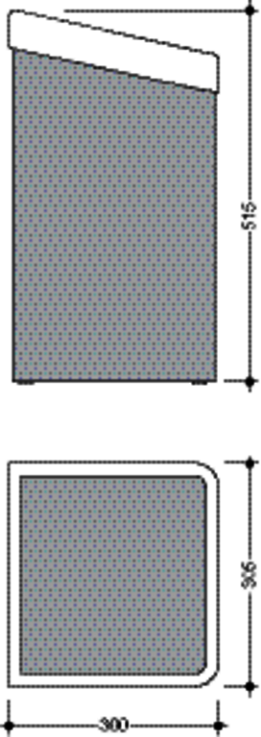 HEWI Papierhandtuchkorb Ser 477, Lochblech weiß lichtgrau