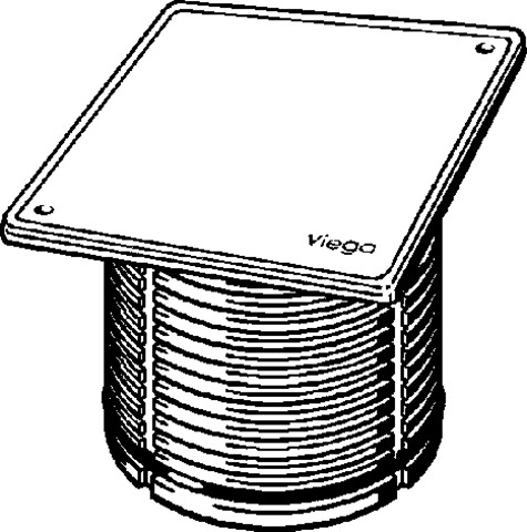 Viega Aufsatz 4934.31 in 100x100mm Edelstahl
