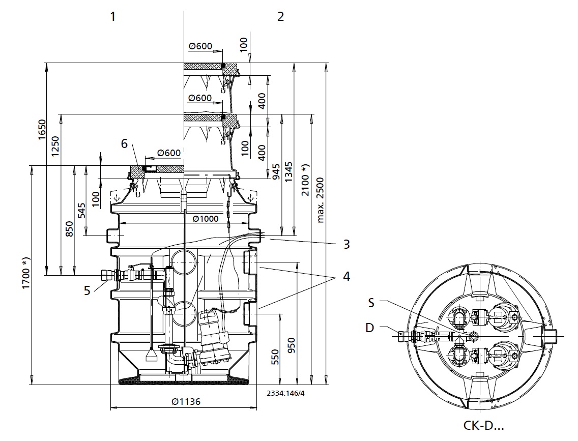 KSB Fertigpumpstation CK-D PF 50-4 DL mit 2 AmaPorter 503 ND