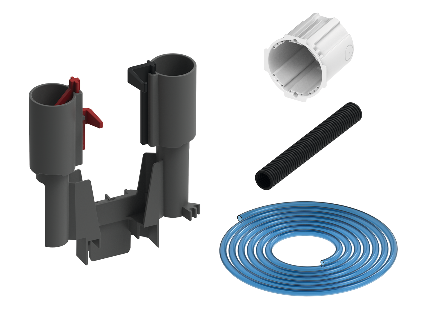 TECEflushpoint pneumat. Fernauslösung f. Spülk. m. Ablaufventil A 5, Rohbauset TECEflushpoint pneumat. Fernauslösung f. Spülk. m. Ablaufventil A 5, Rohbauset