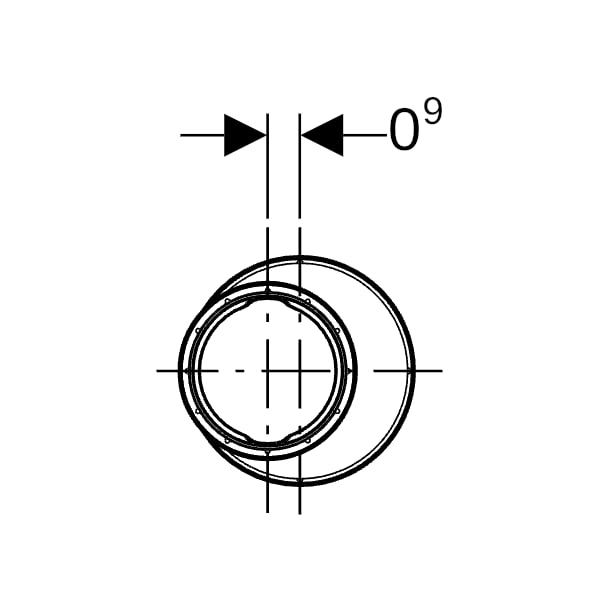 Geberit Silent-PP Reduktion exzentrisch d50/32