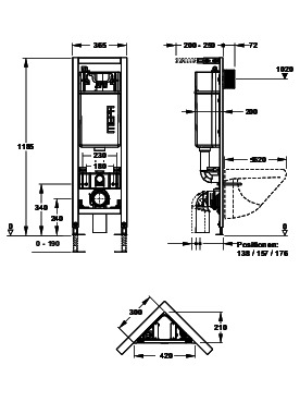nextVIT Eck-WC-Element Typ E31 SBH 120
