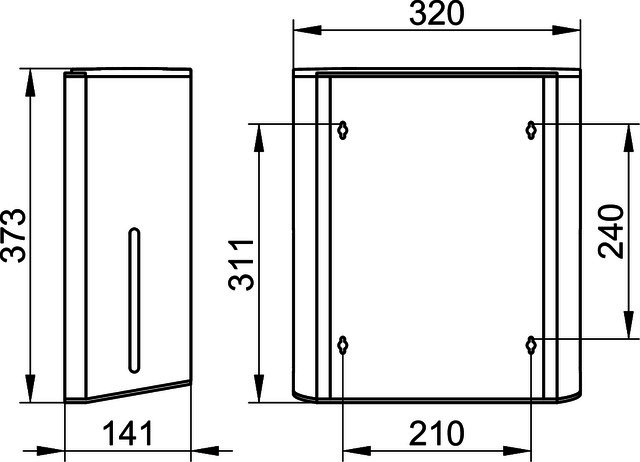 KEUCO Papiertuchspender Plan 14985 sw-matt