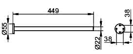 KEUCO Handtuchhalter Plan 14920, Edelstahl, 450 mm