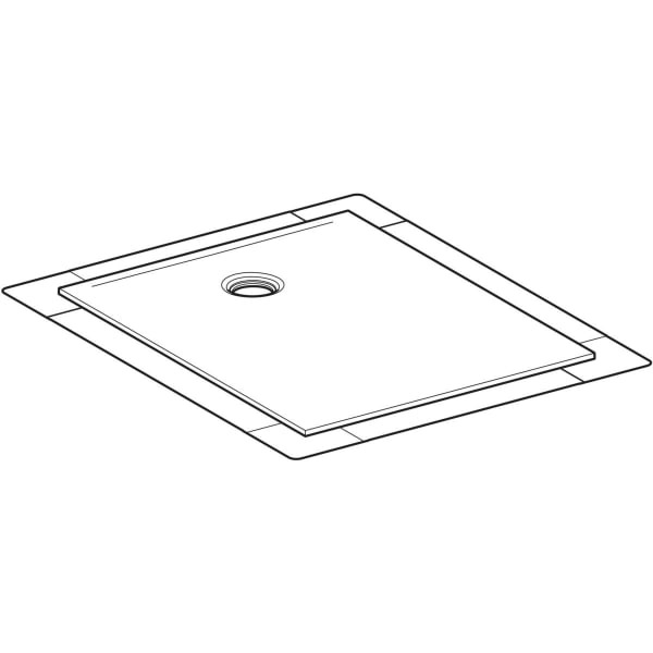 Geberit CleanFloor30 Duschfläche 100 x 80 cm integriert, mit Dichtvlies, weiss matt