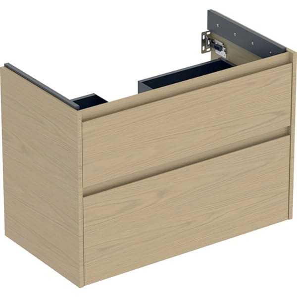 Geberit Renova Plan US f. WT, m. 2 Schubladen 84,6x60,6x44,6cm, Eiche natur