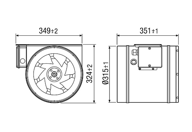 Maico Diagonal-Ventilator EDR 31 DN315