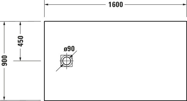 DU Sustano Duschwanne R.Ek 1600x900x30 Mineralguss,Hellgrau Matt