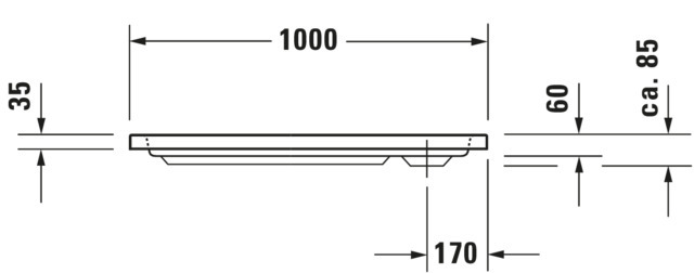 DU D-Code Duschwanne, Quadratisch, 1000x1000x85 mm, Weiß, Sanitäracryl