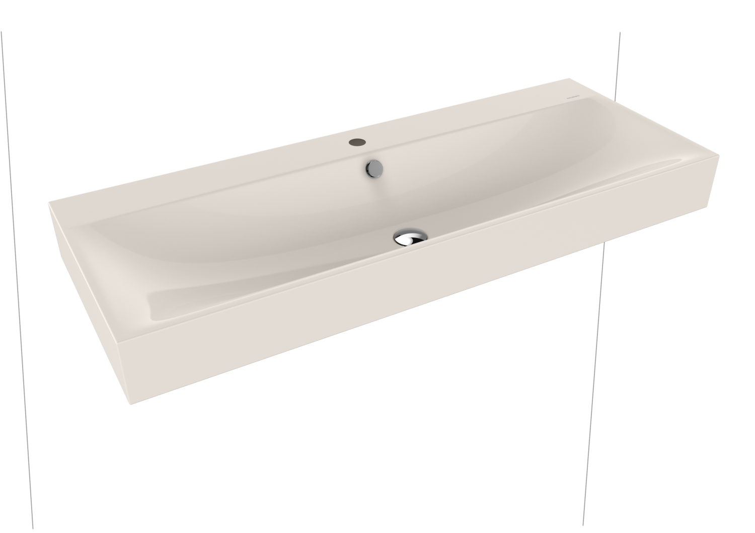 KA WB SILENIO WANDWASCHTISCH Mod.3046, 1200x460mm,perga,PEFF,AD,m. 1HL,mÜL,chr