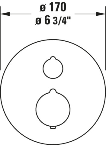 DU C.1 Einhebel-Wannenmischer UP,Rund Keramikmischsyst.,Sicherungsk., Chrom HG