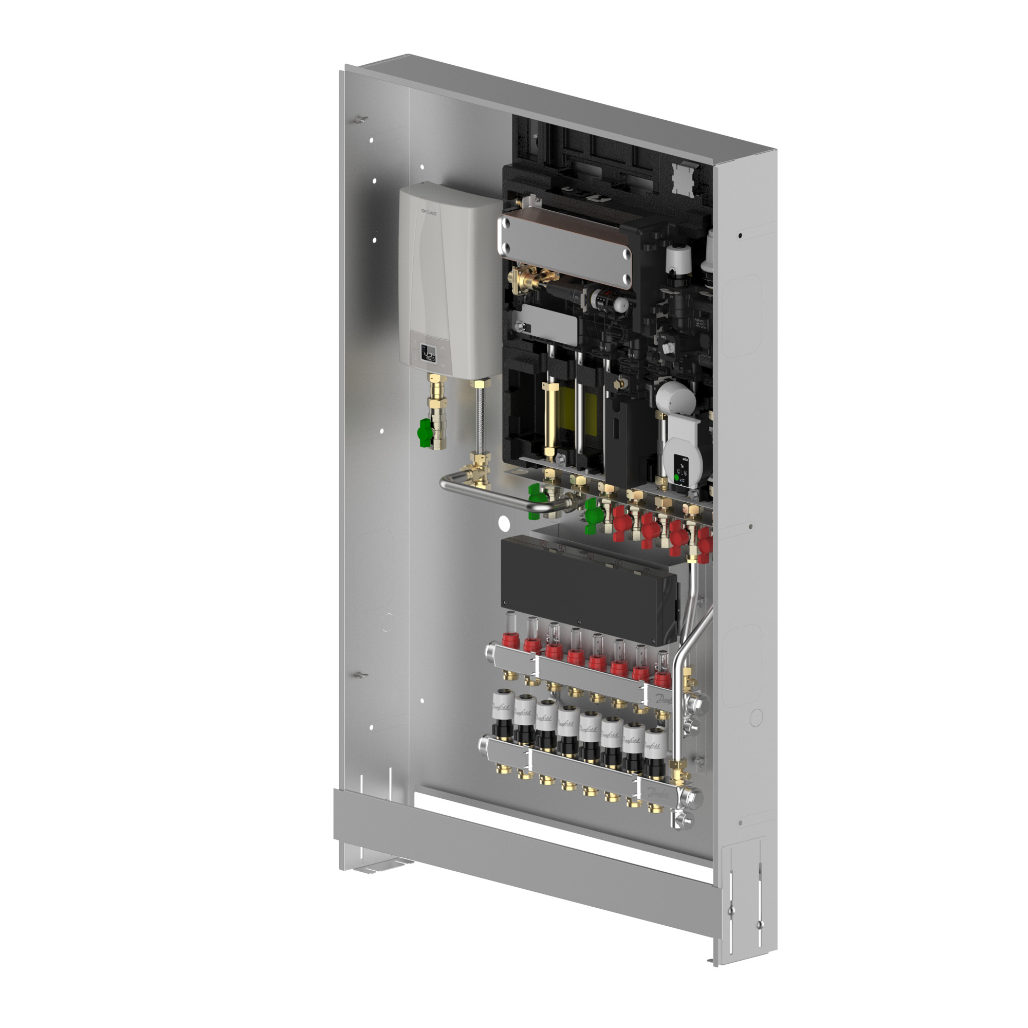 Danfoss Booster 11/13,5 kW E-DLH inklusive Rohrset 3/4" Anschluss
