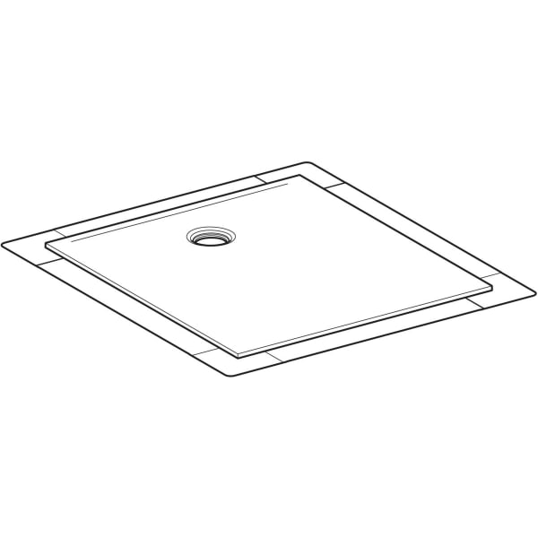 Geberit CleanFloor30 Duschfläche 100 x 90 cm integriert, mit Dichtvlies, weiss matt