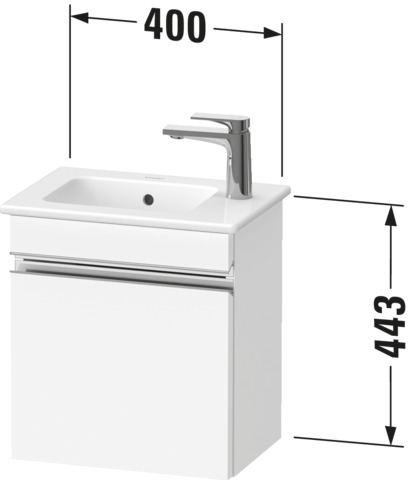 Duravit Sivida WTU 400x443x287mm,Tür 1 L,Chrom/Weiß Matt
