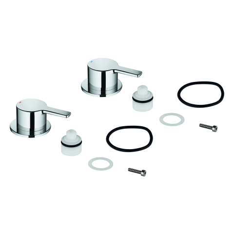 GROHE Griffpaar 48357 Markierung blau/rot für Lineare chrom GROHE Griffpaar 48357 Markierung blau/rot für Lineare chrom
