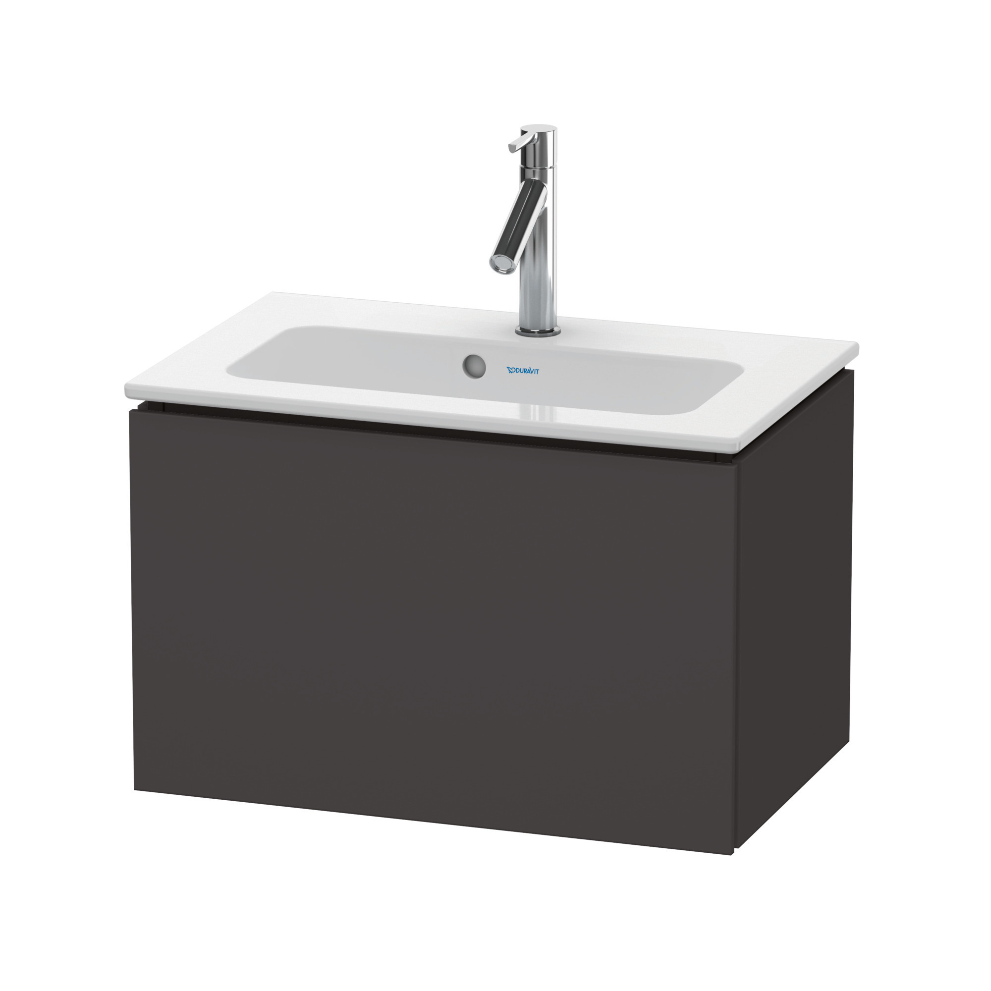 Duravit WTU Compact L-Cube 400x620x391mm 1 Auszug, Graphit Supermatt