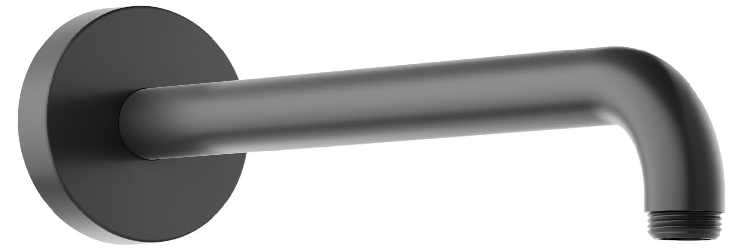 KEUCO Brausearm Elegance 51688, Wandanschluss, 300 mm, Schwarzchrom geb.