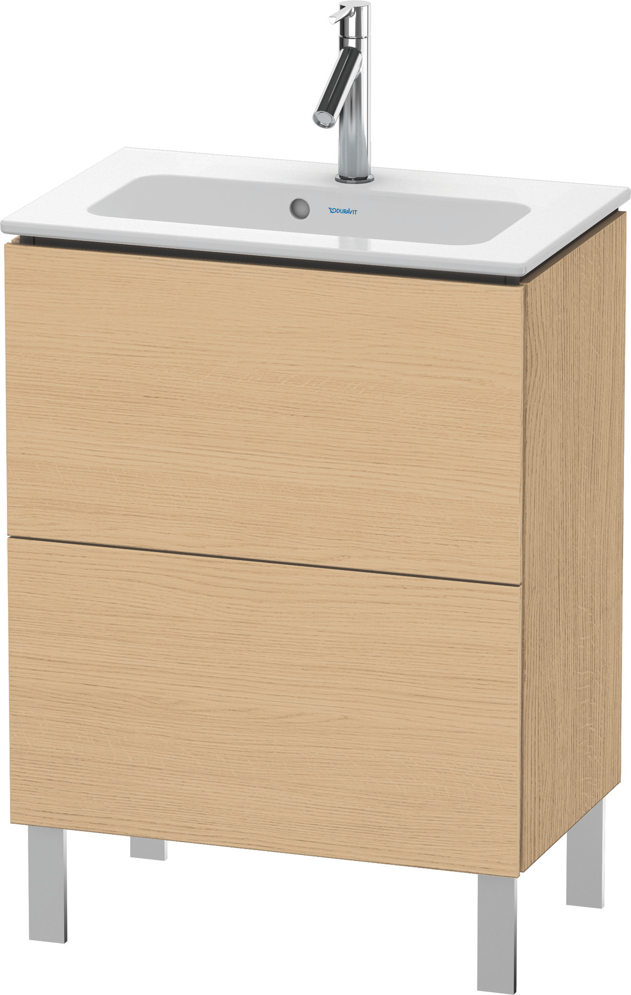 Duravit WTU Compact L-Cube 704x620x391mm 2 Ausz.,bodenst., Eiche Natur