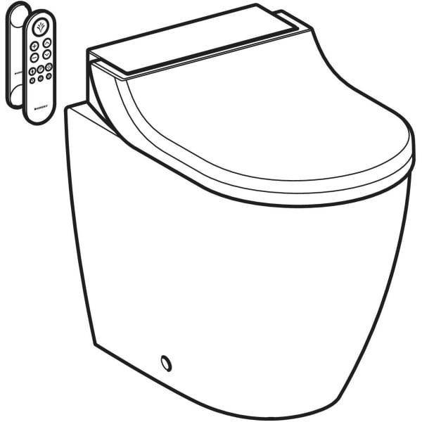 Geberit AquaClean Tuma Comfort WC-Komplettanlage Stand-WC, Glas weiß