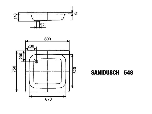 KA DW SANIDUSCH Mod.548,750x800mm, pergamon