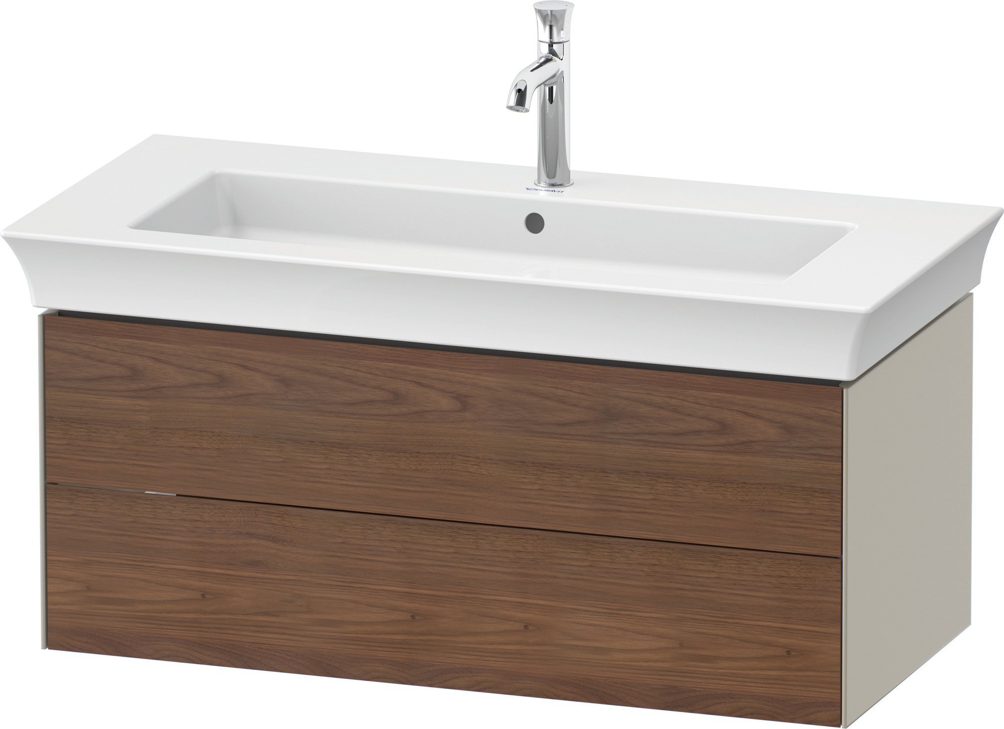Duravit WTU White Tulip wandh., 2 SchKa 410x984x458mm,A.Nuss.M/Taupe Seidenmatt