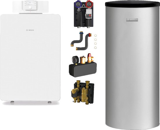 BOSCH Gas-BW-Hybridpaket BOPA GCH810 GC8000iF-22, WH 290, HS25/6 MSL, MH200-1 BOSCH Gas-BW-Hybridpaket BOPA GCH810 GC8000iF-22, WH 290, HS25/6 MSL, MH200-1