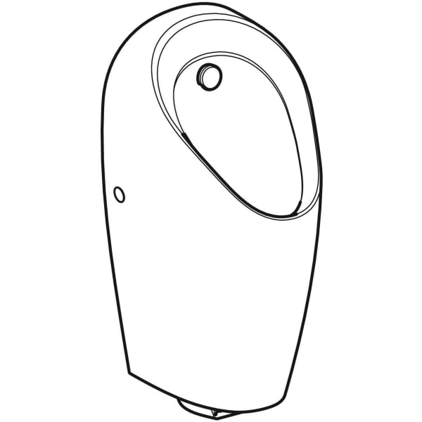 Geberit Selva Urinal, mit integr. Strg.,Batt. Zulauf hinten, weiß