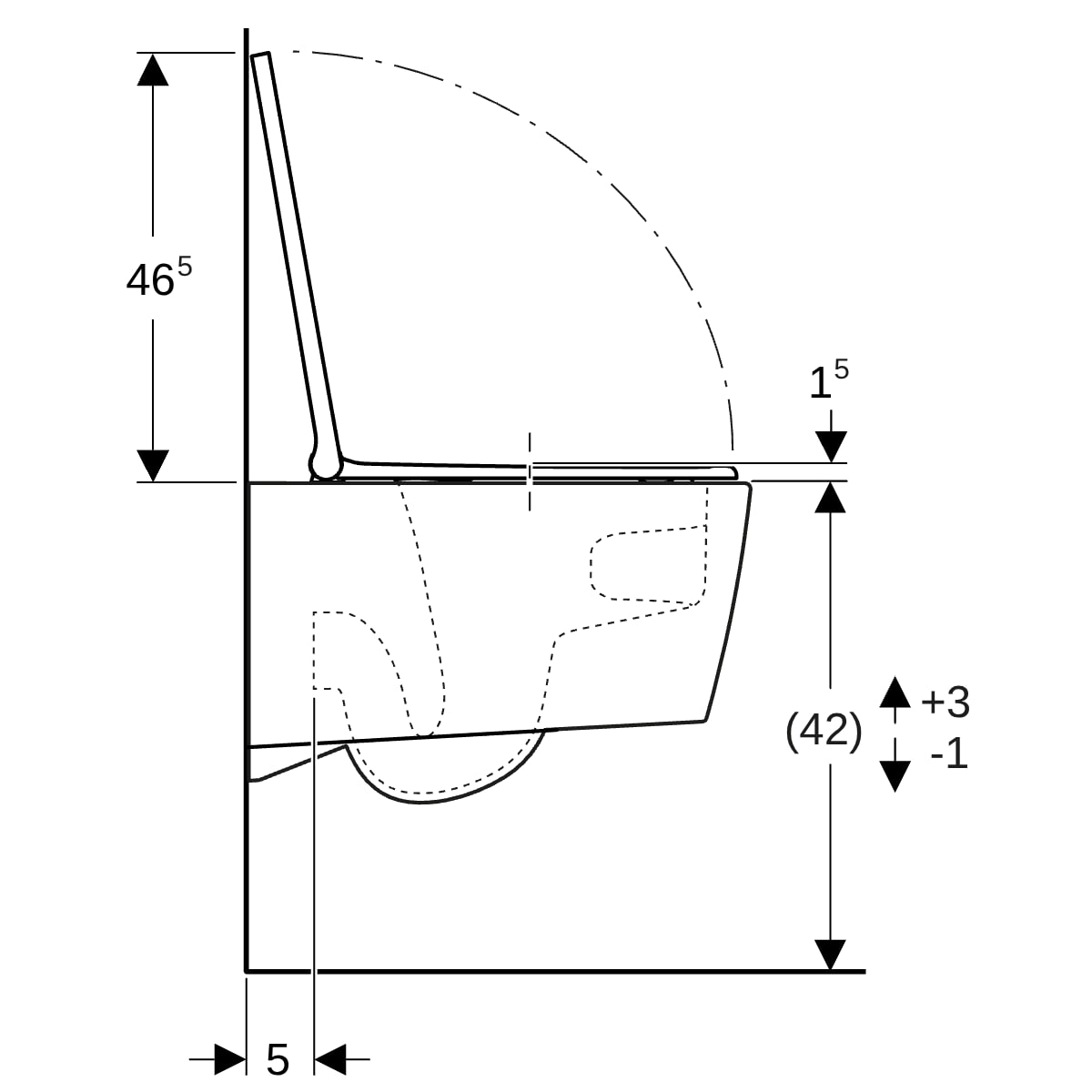 Geberit ONE Set Wand-WC mit WC-Sitz weiß/weiß, KeraTect