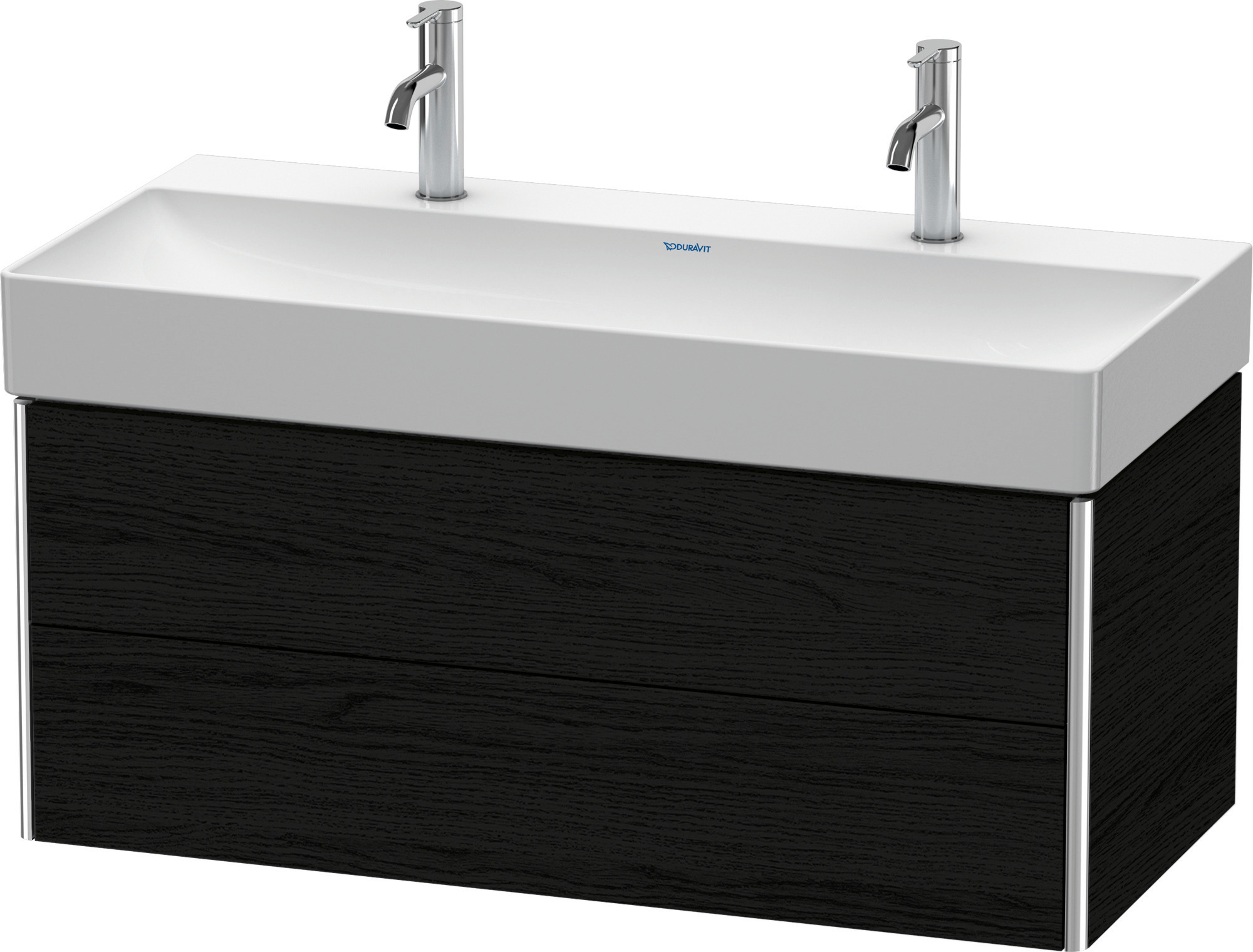 Duravit WTU XSquare 397x984x460mm 2 Schubkästen,Eiche Schwarz