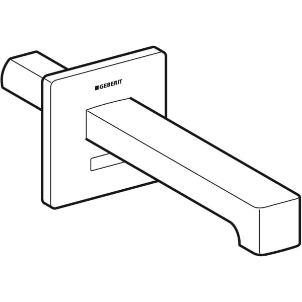 Geberit Brenta WT-Armatur, Wandmontage L:22cm, Edelstahl gebürstet / Etc.