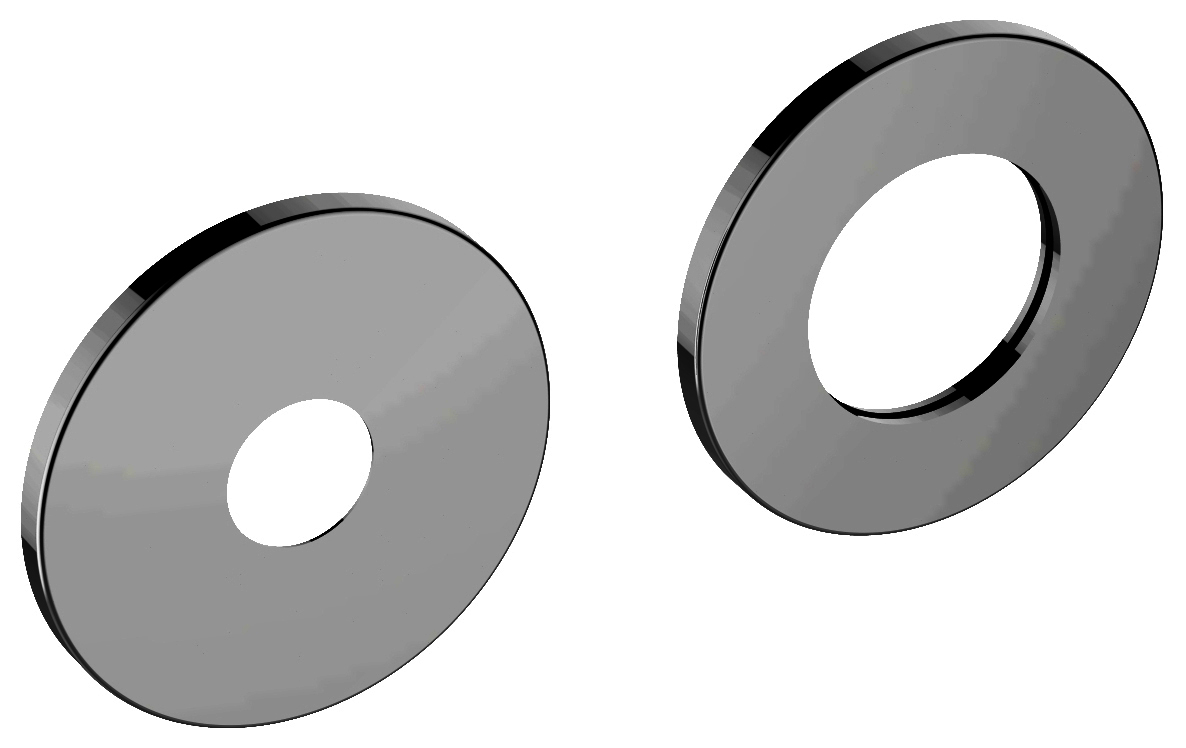 KEUCO Rosetten-Set 51516, verchromt, rund / 85 mm