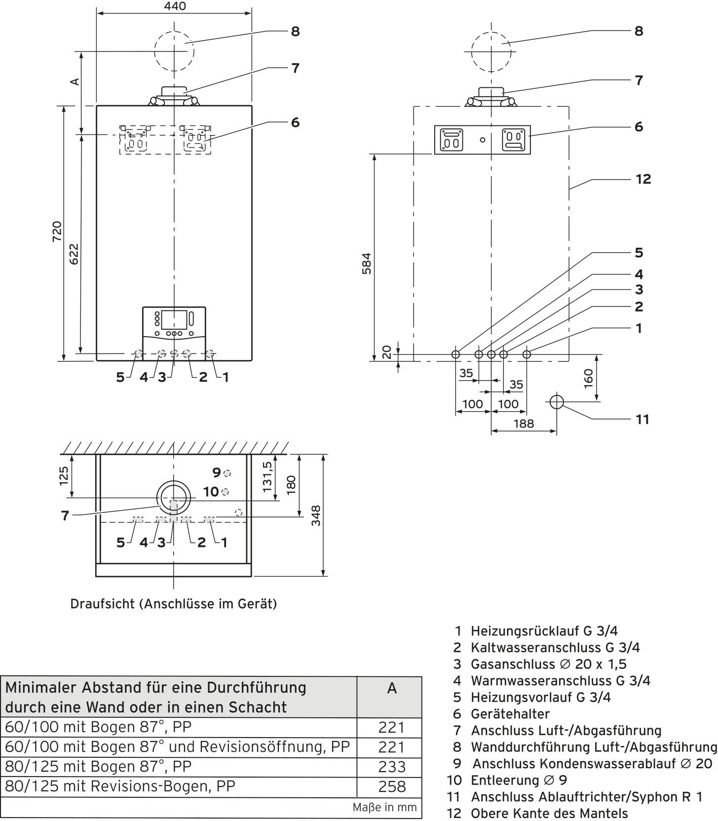 Vaillant ecoTEC plus VCW 20/26 CS/1-5 Gas-Wandheizgerät Brennwert