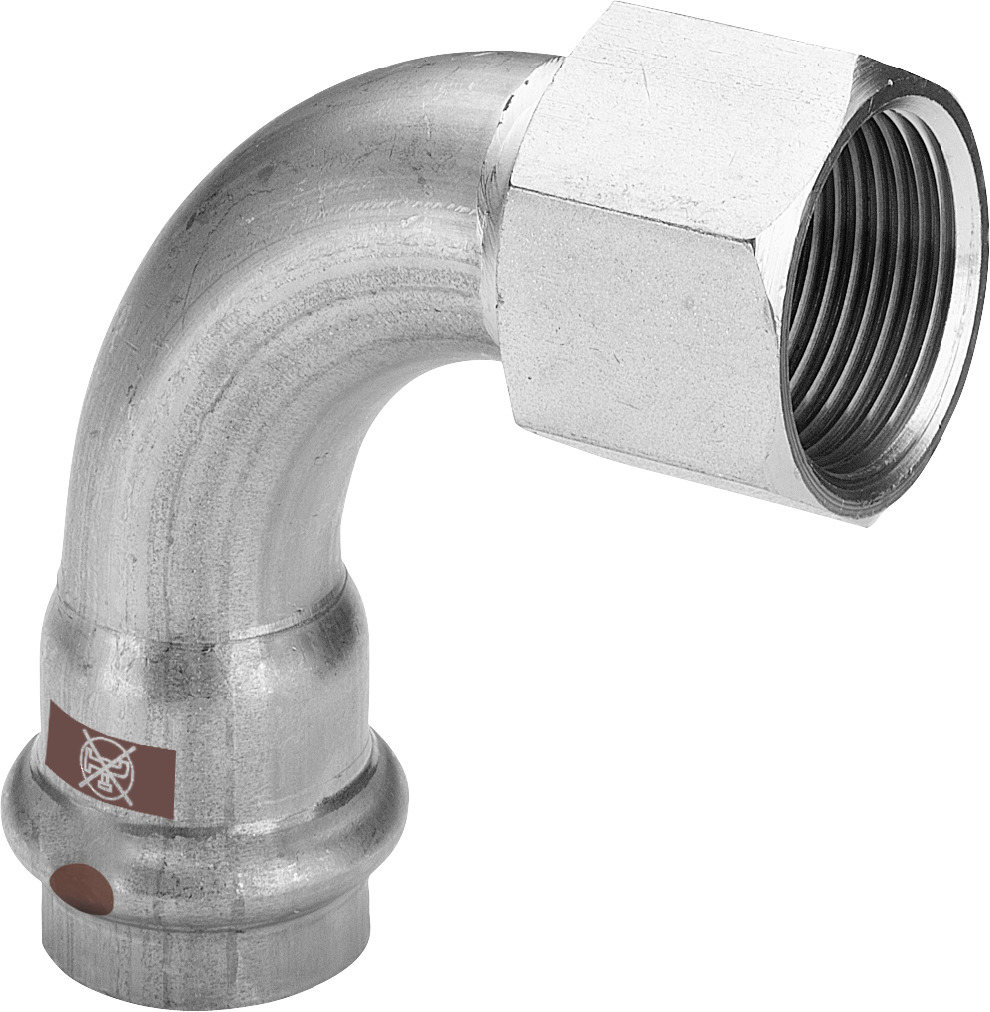 Viega Bogen 90 Grad mit SC Temponox 1714.5 in 22mmxRp1/2 Stahl nichtrostend