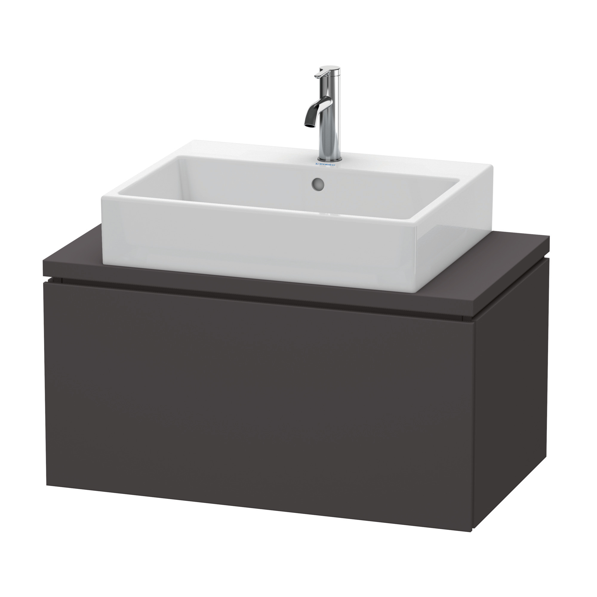DU WTU f.Console Comp.L-Cube 400x820x477 1 Auszug, graphit supermatt