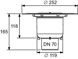 TECEdrainpoint S Ablauf DN 70 senkrecht mit Seal System Univ.fl.