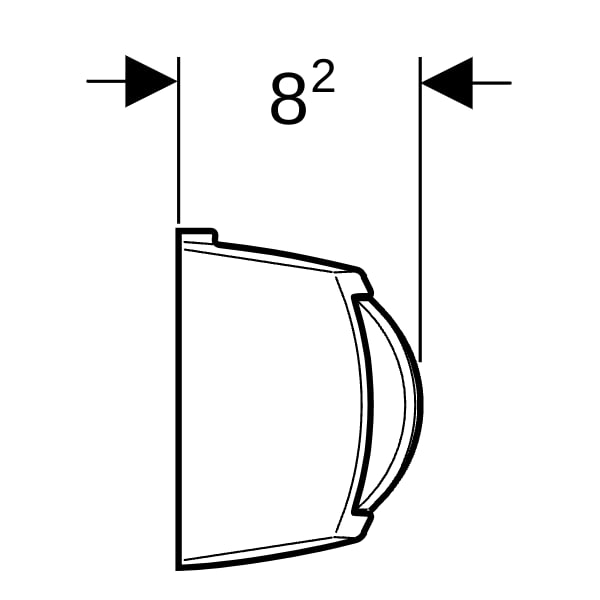 Geberit Handdrücker AP für 1-Mengen-Sp. zu WC-Strg. pneumatischer Sp-Ausl. weiß