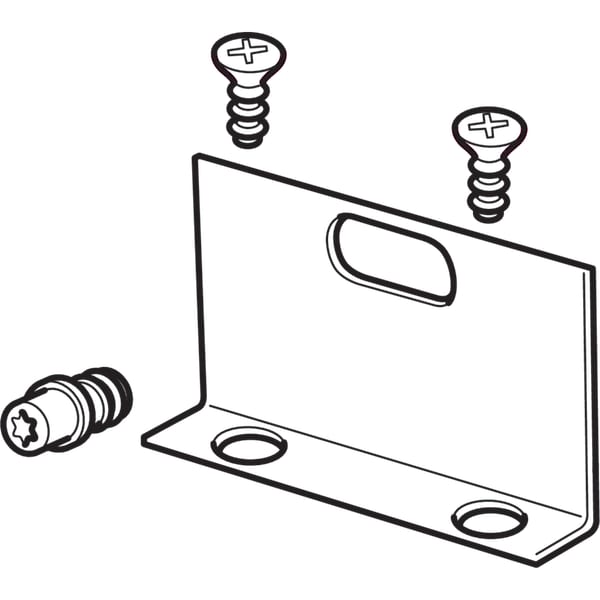Geberit Set L-Winkel für Schubladenfront Stabilisator f. WTU Smyle, anthrazit